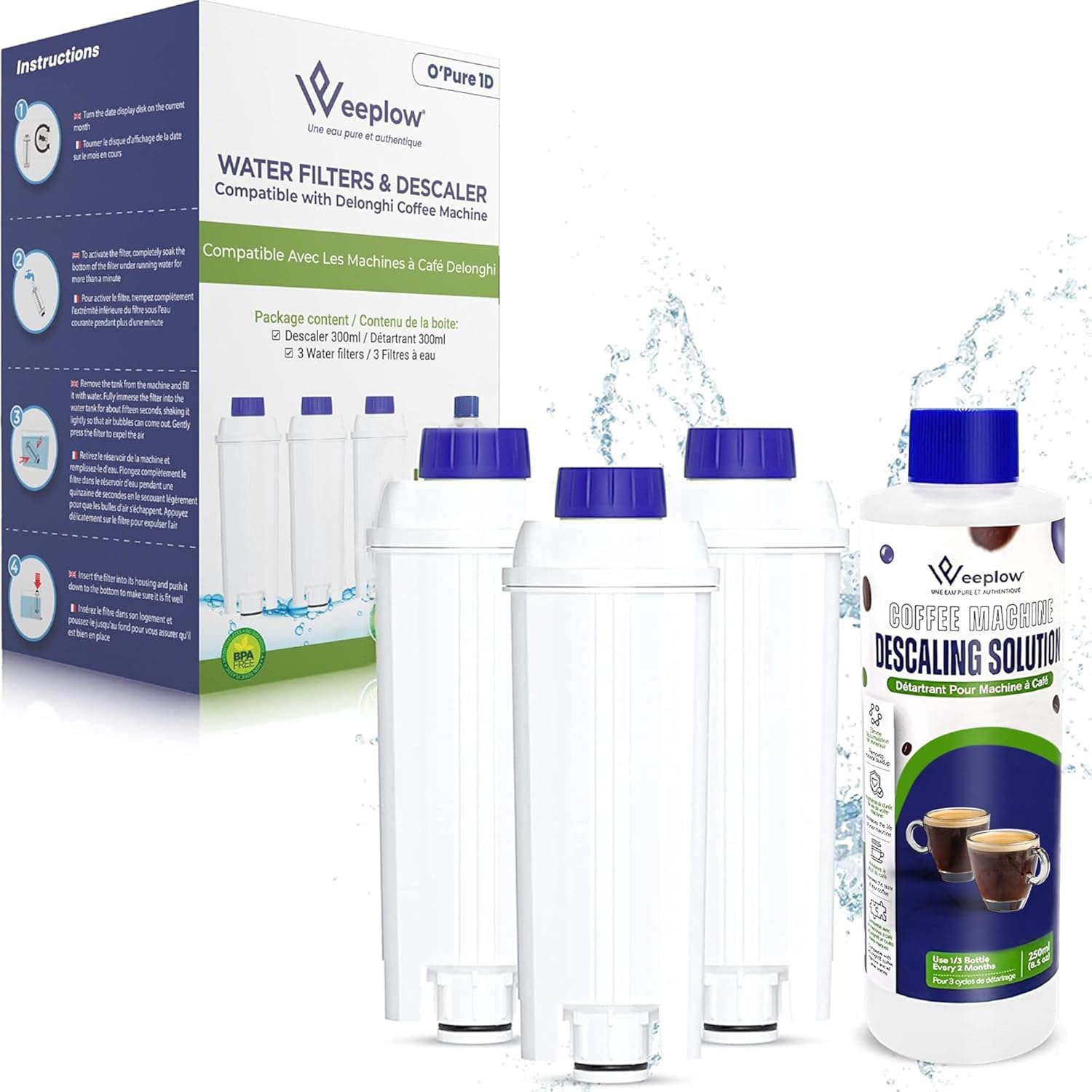 Weeplow® O’Pure 1D – 3 Filtres