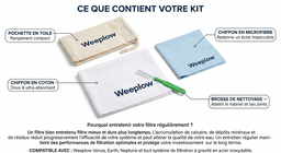 Weeplow Wartungsset — Tücher & Bürste